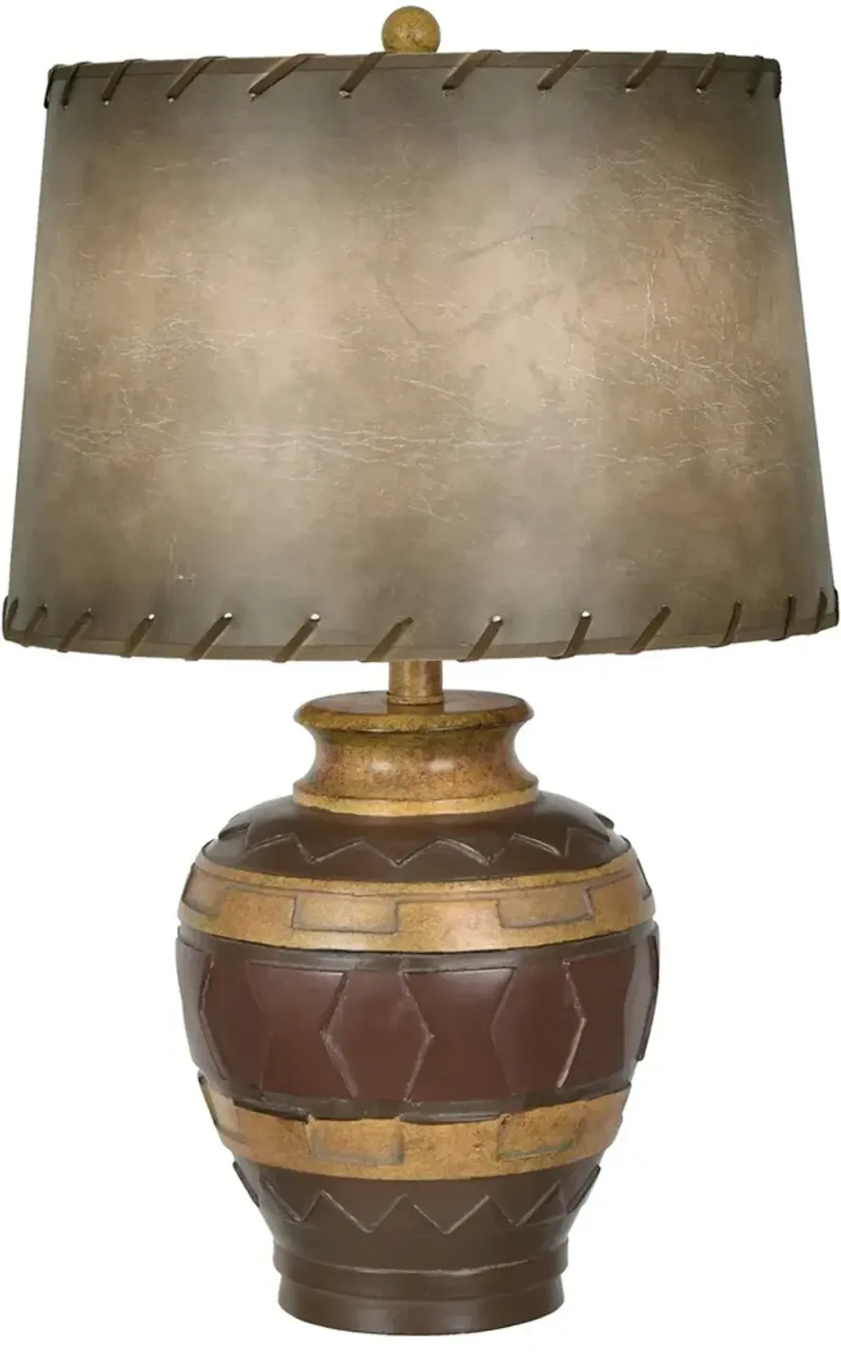 Crestview Collection Dakota Dark Brown/Gold/Taupe Table Lamp