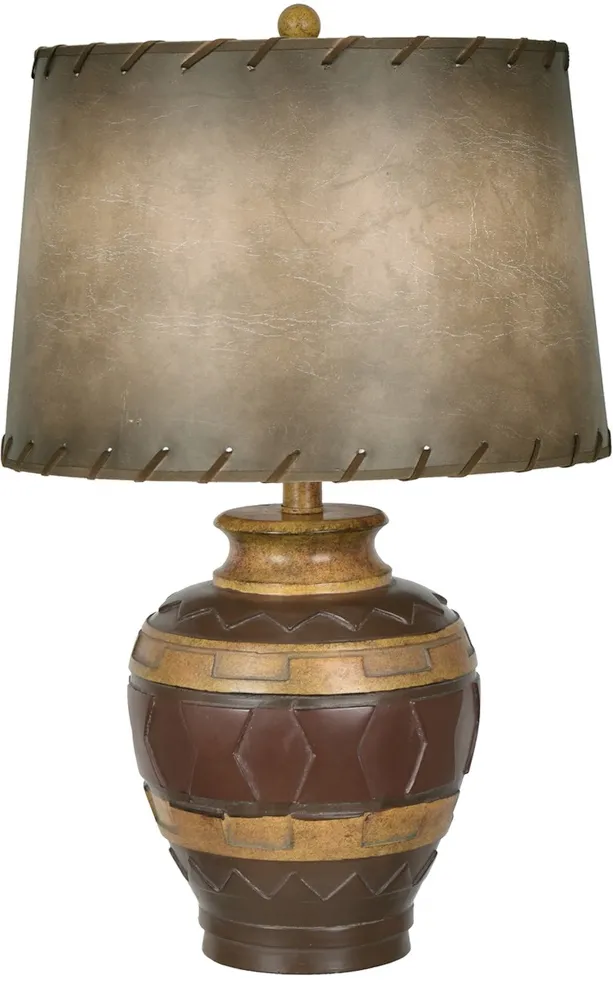 Crestview Collection Dakota Dark Brown/Gold/Taupe Table Lamp
