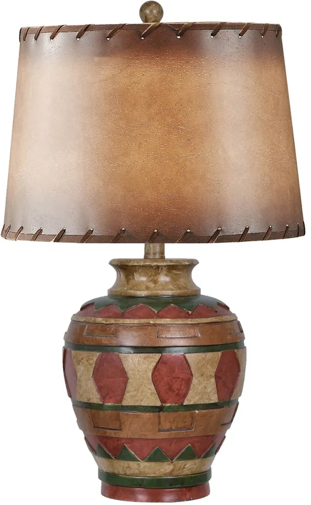 Crestview Collection Dakota Brown/Red Table Lamp