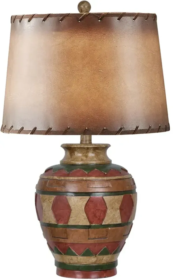 Crestview Collection Dakota Brown/Red Table Lamp