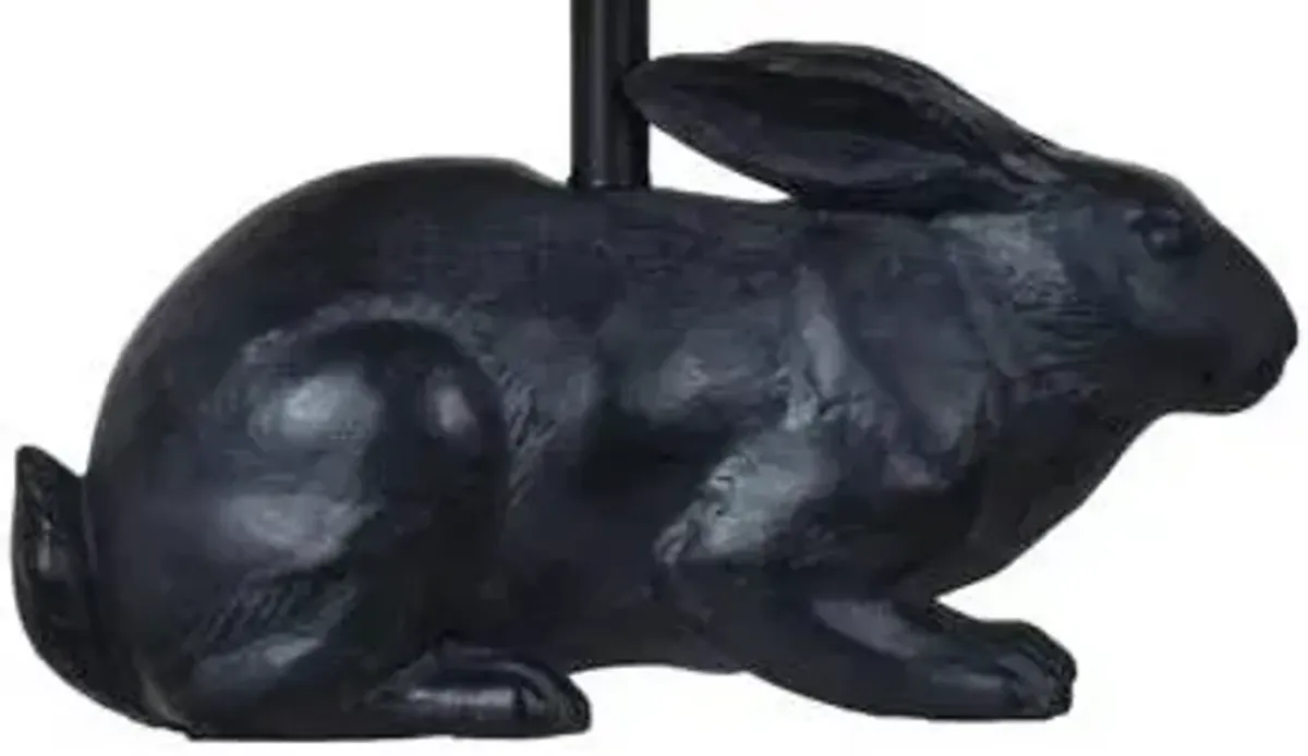 Crestview Collection Rabbit Black Table Lamp