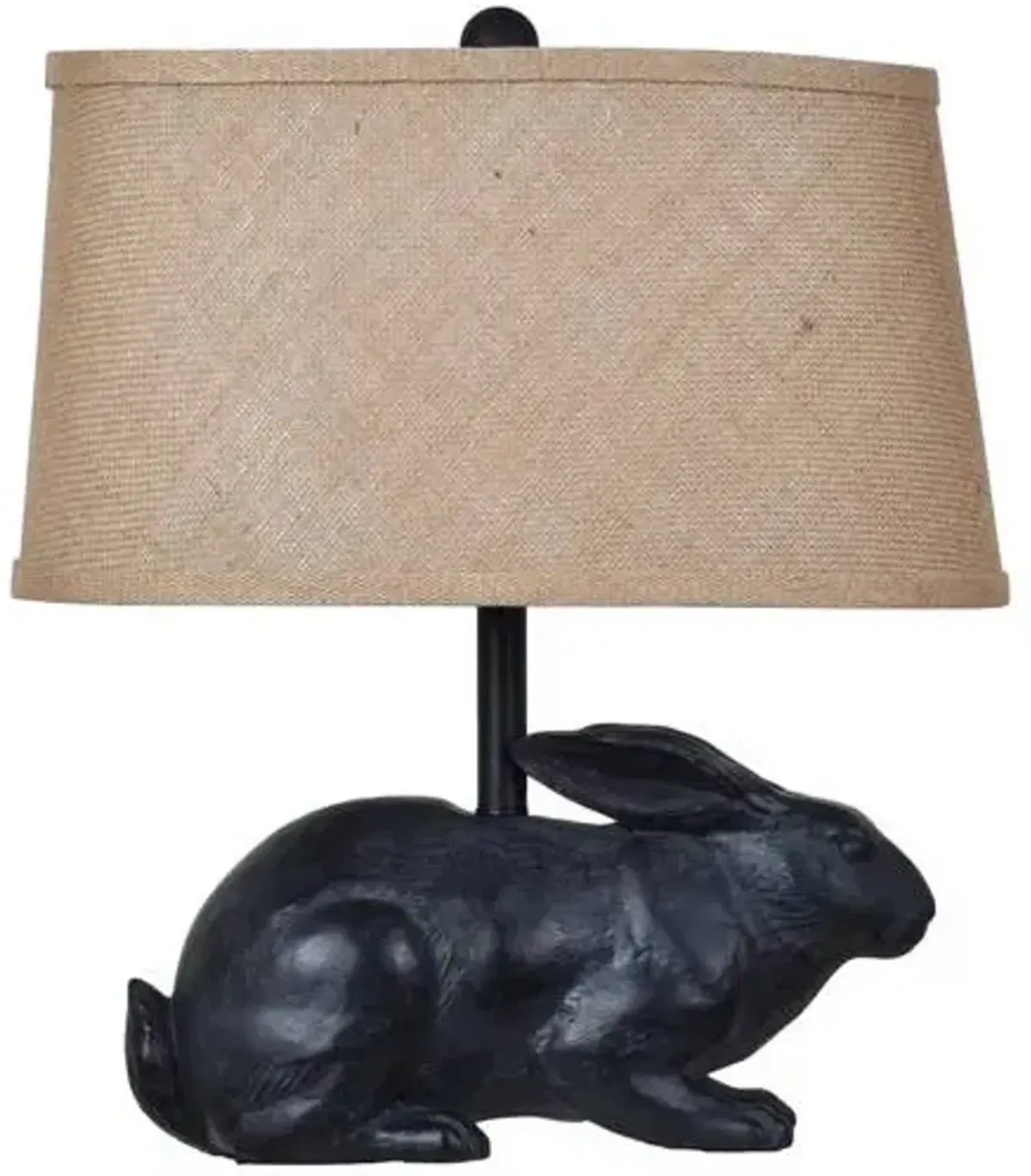 Crestview Collection Rabbit Black Table Lamp