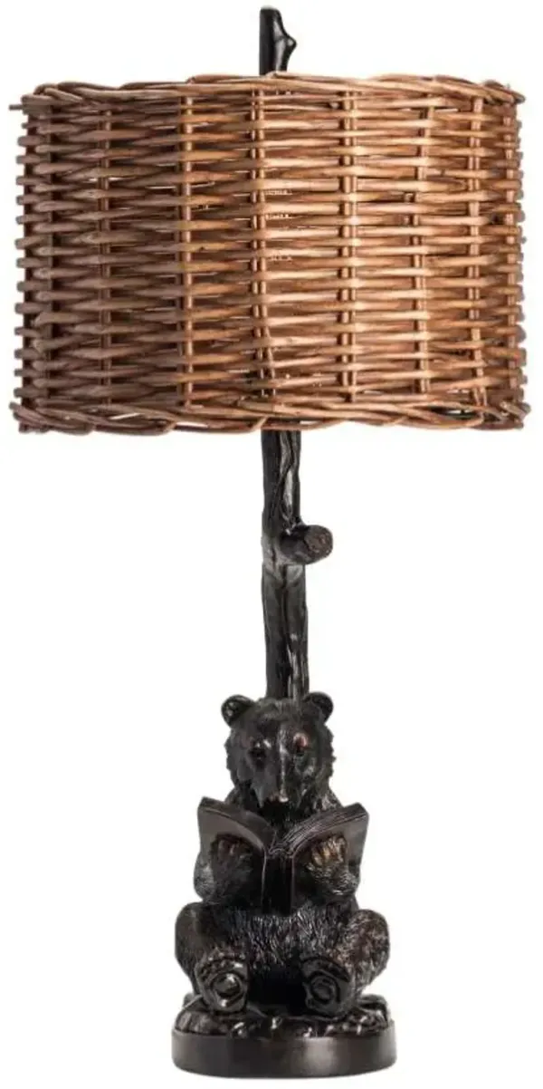 Crestview Collection Bear Knowledge Bronze Table Lamp