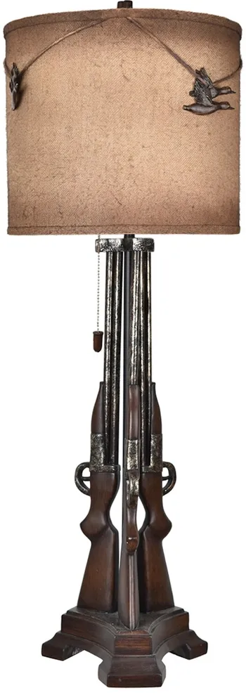 Crestview Collection Shot Gunmetal Table Lamp