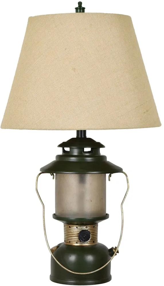 Crestview Collection Camp Lantern Camp Green Latern Lamp