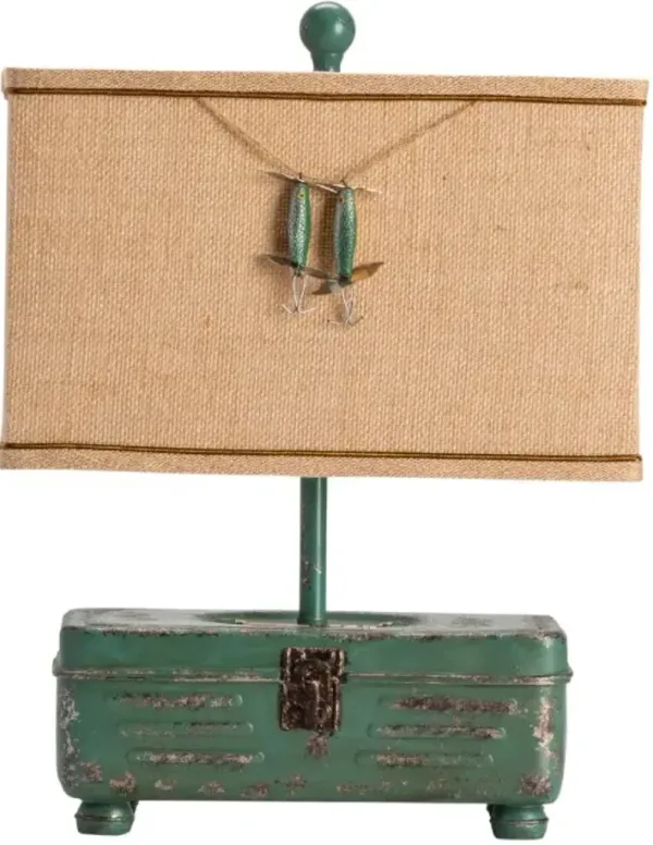 Crestview Collection Green Tackle Box Table Lamp