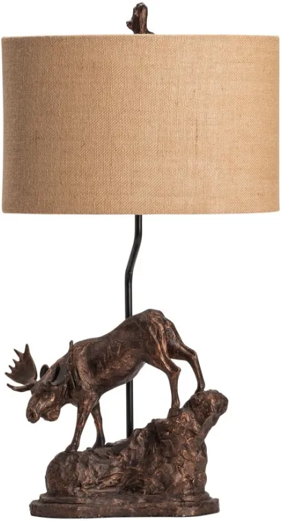 Crestview Collection Moose Trail Black/Bronze/Light Brown Table Lamp