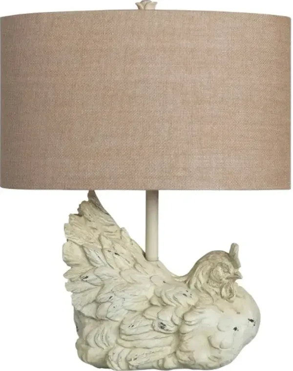Crestview Collection Rooster Beige/Off-White Table Lamp