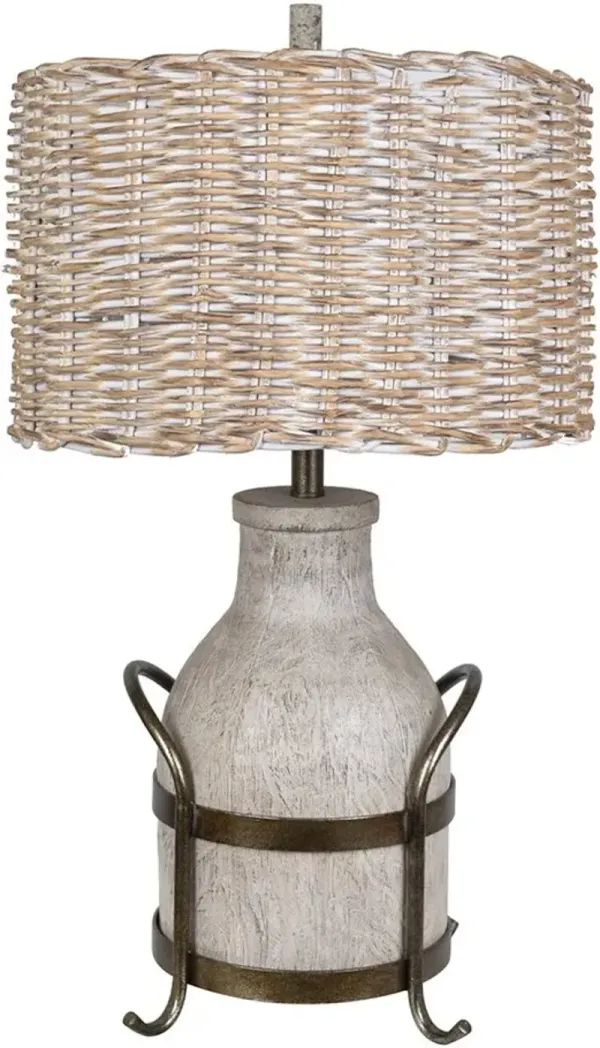 Crestview Collection Dary Farm Milk Wood Table Lamp