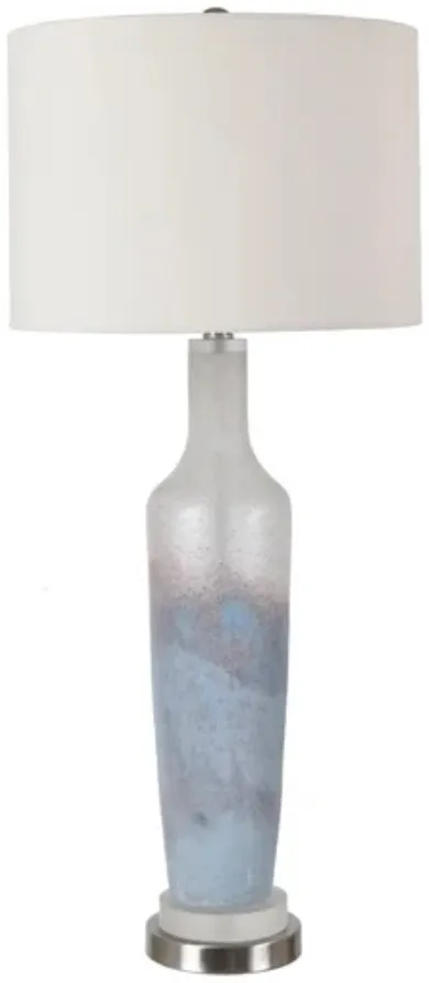 Crestview Collection Hallett Bottle Brushed Nickel/Soft Pastel Layers Table Lamp