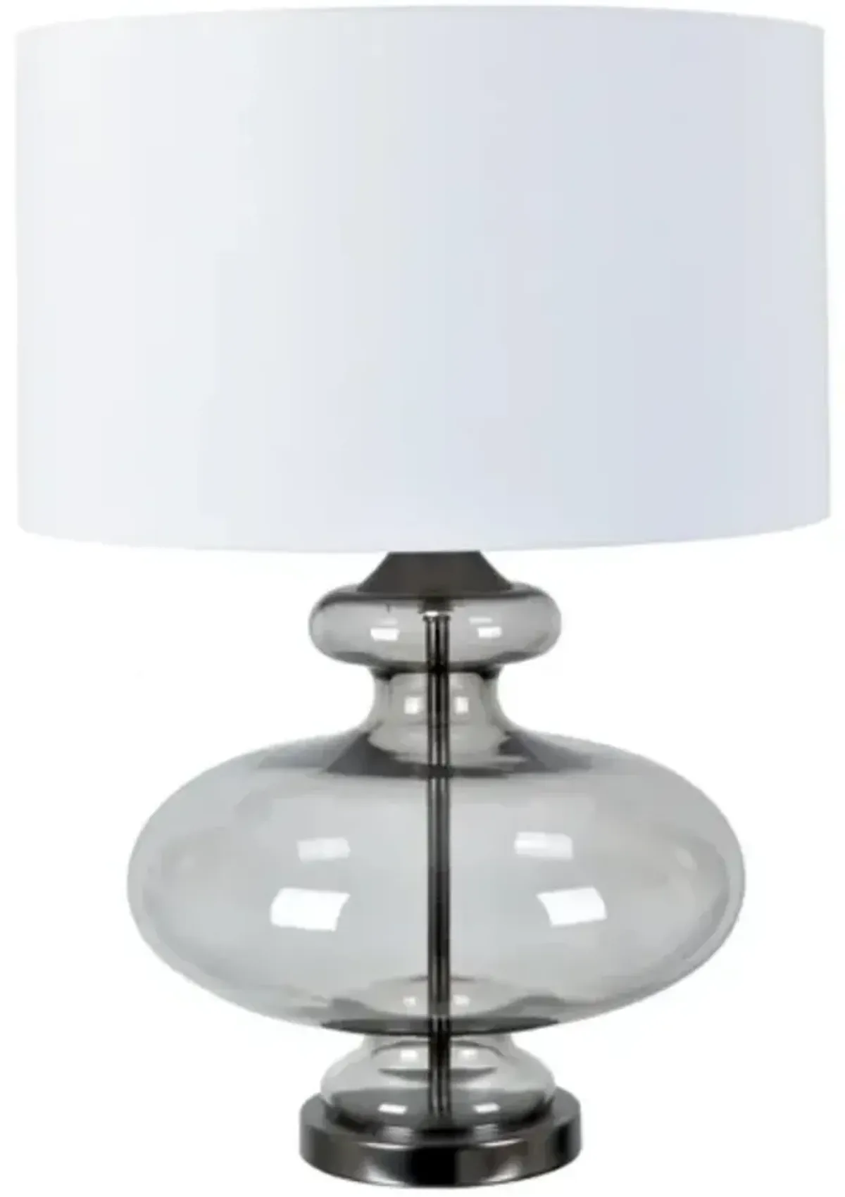 Crestview Collection Whitaker Large Scale Smoked Glass/Gunmetal Lamp