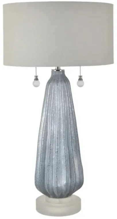 Crestview Collection Blakely Icy Blue/Sandblasted Crystal Table Lamp