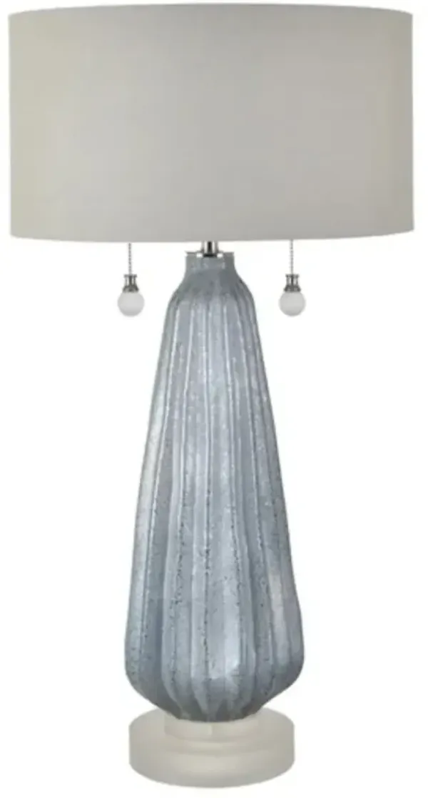 Crestview Collection Blakely Icy Blue/Sandblasted Crystal Table Lamp
