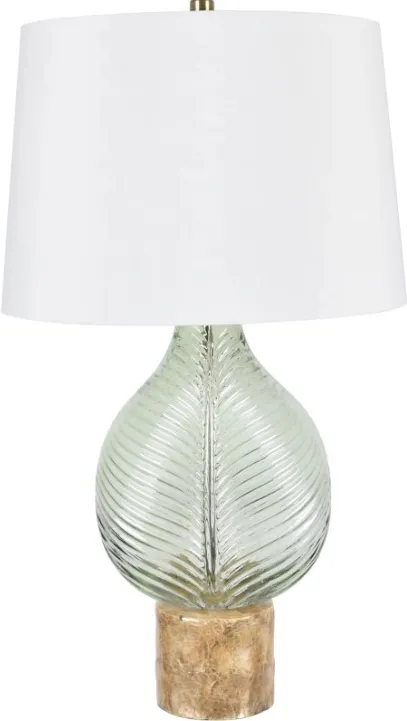 Crestview Collection Leaf Capiz Shell/Green Glass Table Lamp