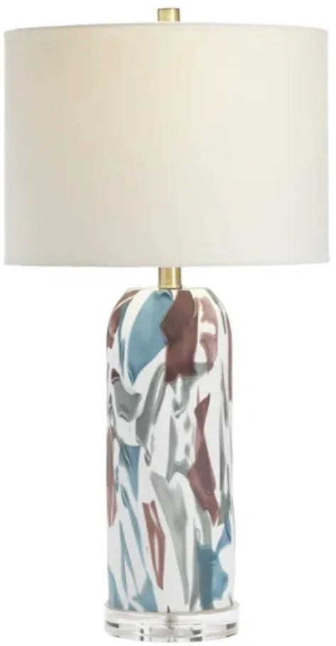 Crestview Collection Everly Beige/Blue Table Lamp