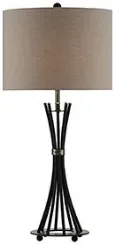 Crestview Collection Beige/Black Table Lamp