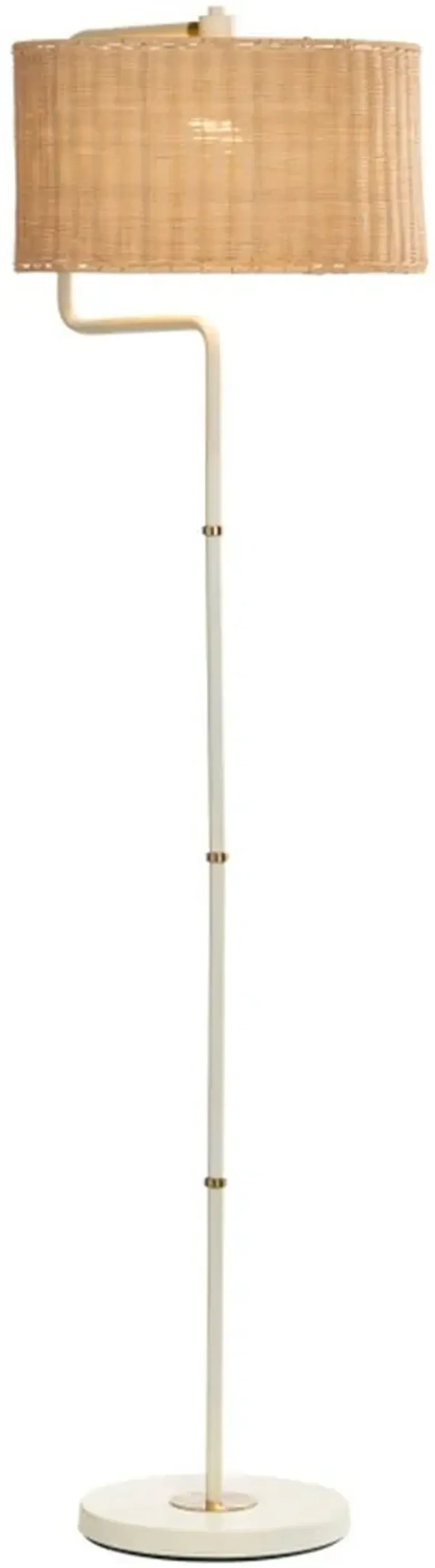 Crestview Collection Vera Cruz Wickertown White Floor Lamp
