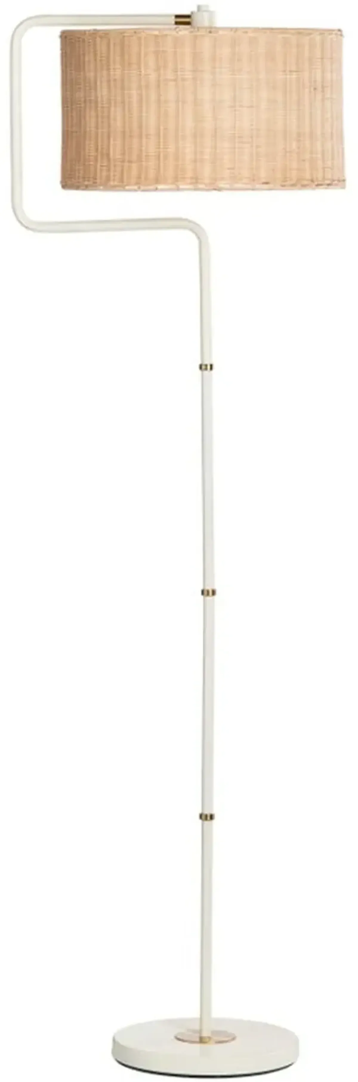 Crestview Collection Vera Cruz Wickertown White Floor Lamp