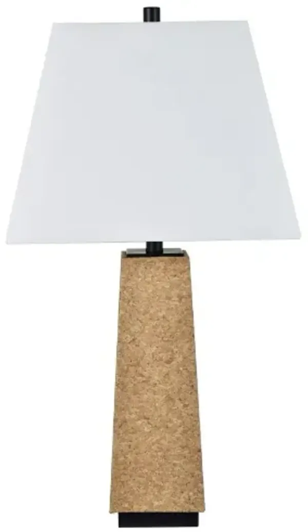 Crestview Collection Finn Brown/White Modern Obelisk Table Lamp