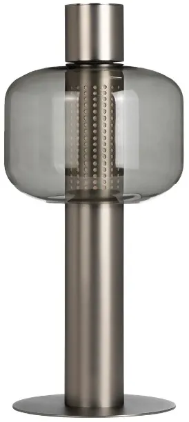 Crestview Collection Elon Silver Sleek Pierced Column Table Lamp
