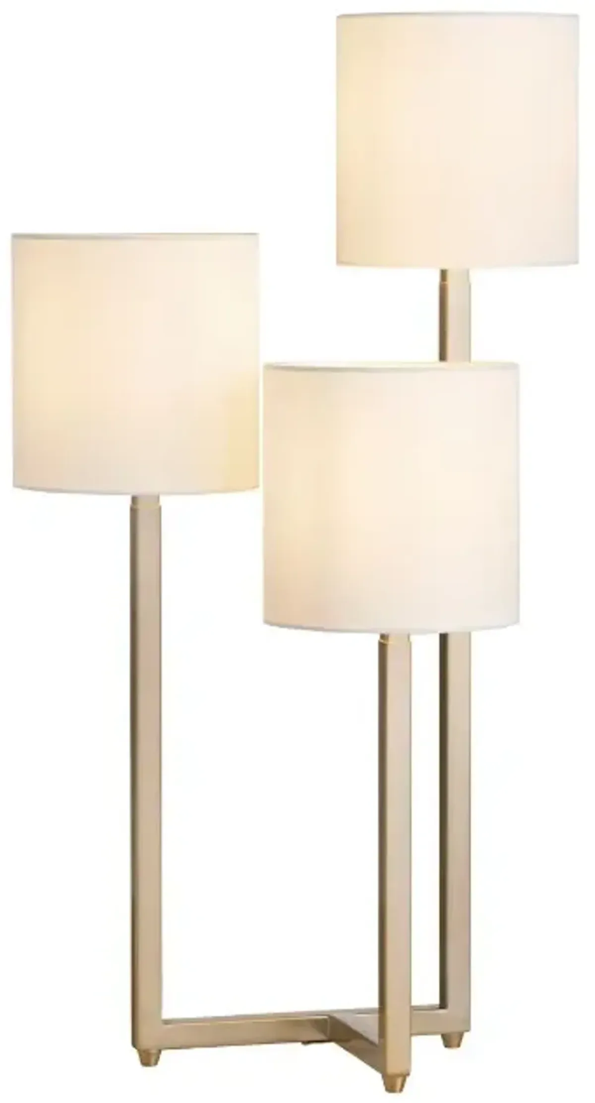 Crestview Collection Bardot Brass Triple Arm Lamp