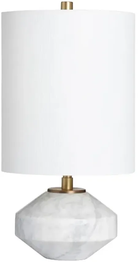 Crestview Collection Clements Burnished/Polished White Table Lamp