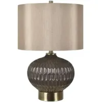 Crestview Collection Bowen Beige/Taupe Faceted Table Lamp
