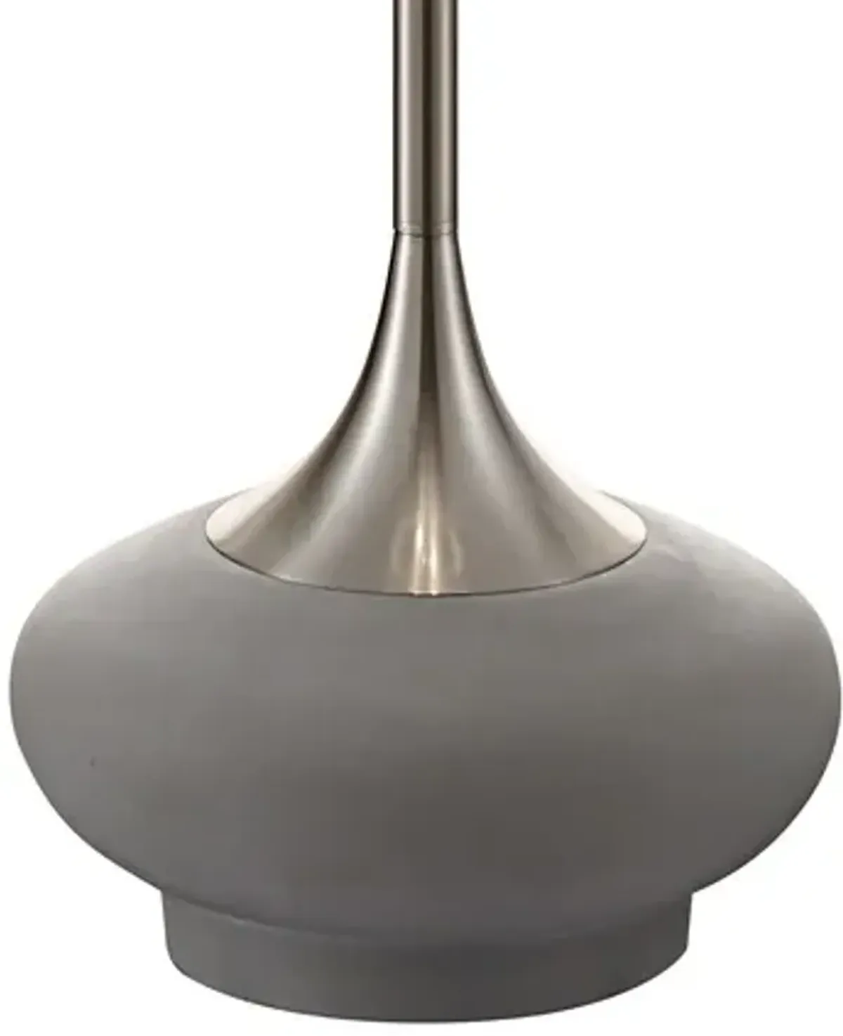 Crestview Collection Hayden Gray/Stainless Steel/White Floor Lamp
