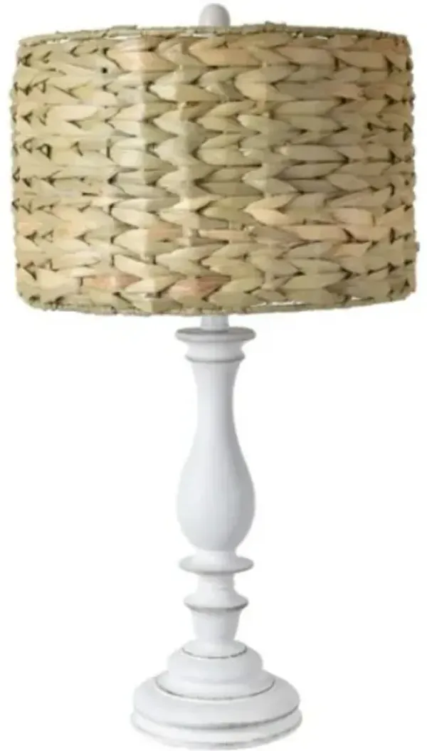 Crestview Collection Palmer Brushed Brown/Off-White Candlestick Lamp