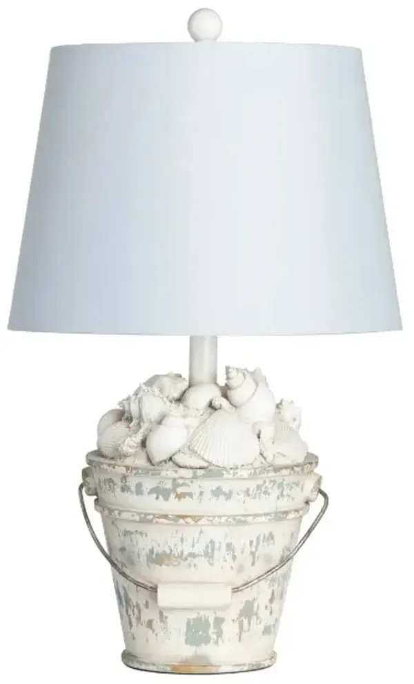 Crestview Collection Bucket O Shells White Table Lamp