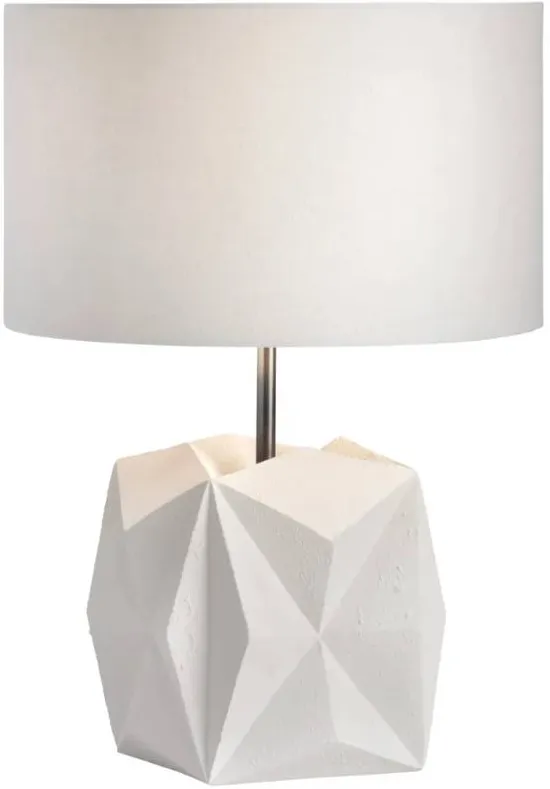 Crestview Collection Ryker White Plaster Table Lamp