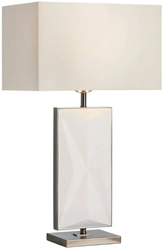 Crestview Collection Rylan Brushed Gunmetal/White Table Lamp