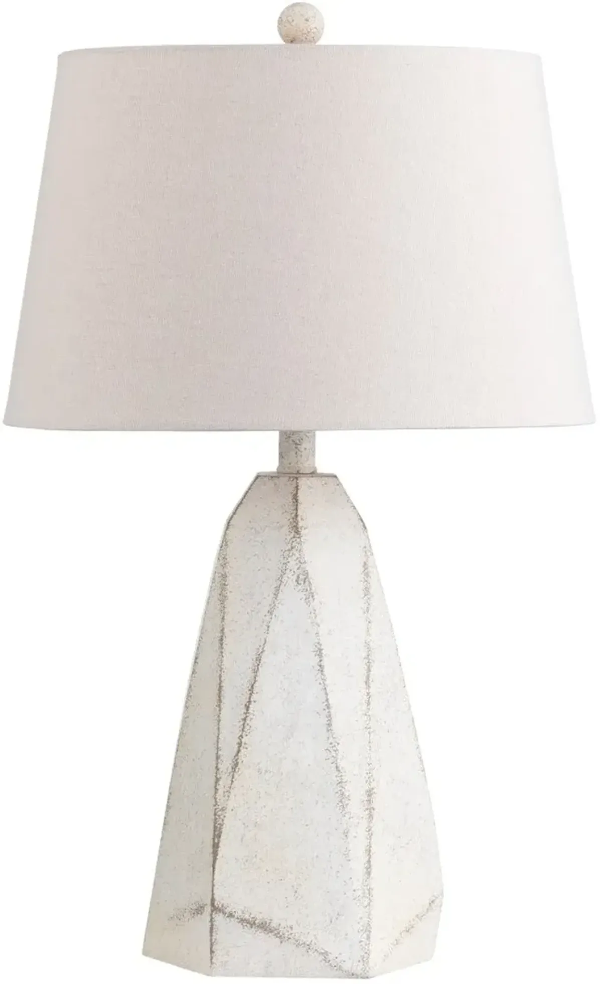 Crestview Collection Parsons White Polyhedron Table Lamp