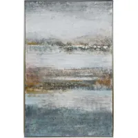 Crestview Collection Living Water Gray/White Wall Art 