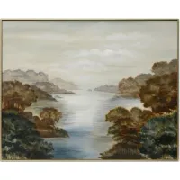 Crestview Collection As the River Flows Blue/Brown/Gray Wall Art 