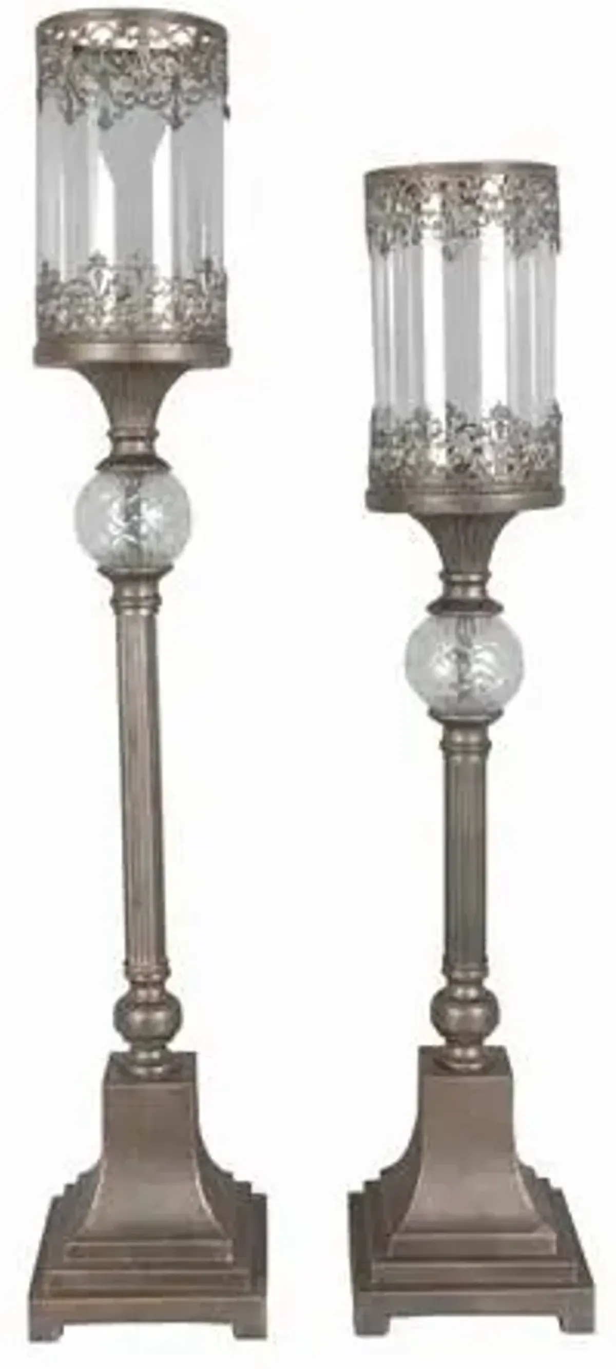 Crestview Collection Ashland Set of 2 Regency Bronze Candleholders