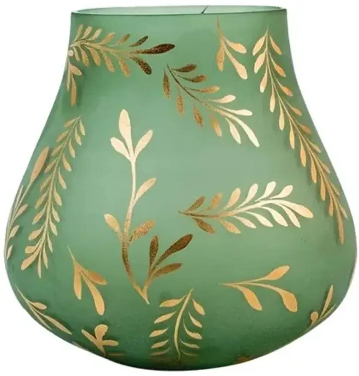 Crestview Collection Lila Gold/Light Green Medium Vase