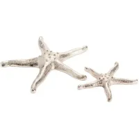 Crestview Collection 2-Piece Silver Starfish Set
