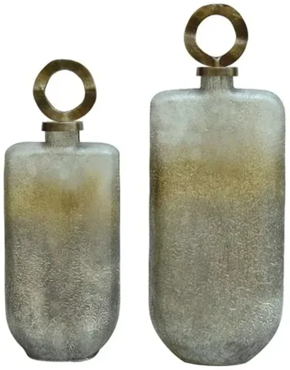 Crestview Collection Valentina 2-Piece Silver Covered Vases Set