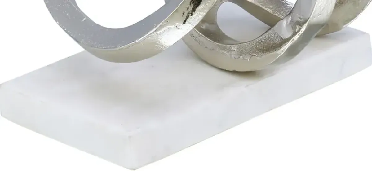 Crestview Collection Walsh Nickel/White Marble Sculpture