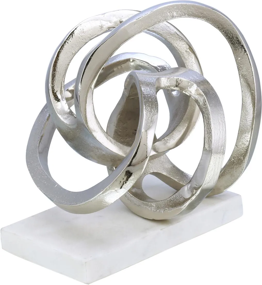 Crestview Collection Walsh Nickel/White Marble Sculpture