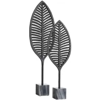Crestview Collection Stylized Palm Black Sculpture
