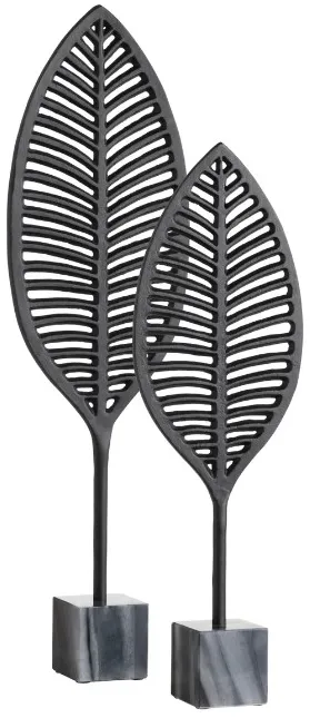 Crestview Collection Stylized Palm Black Sculpture