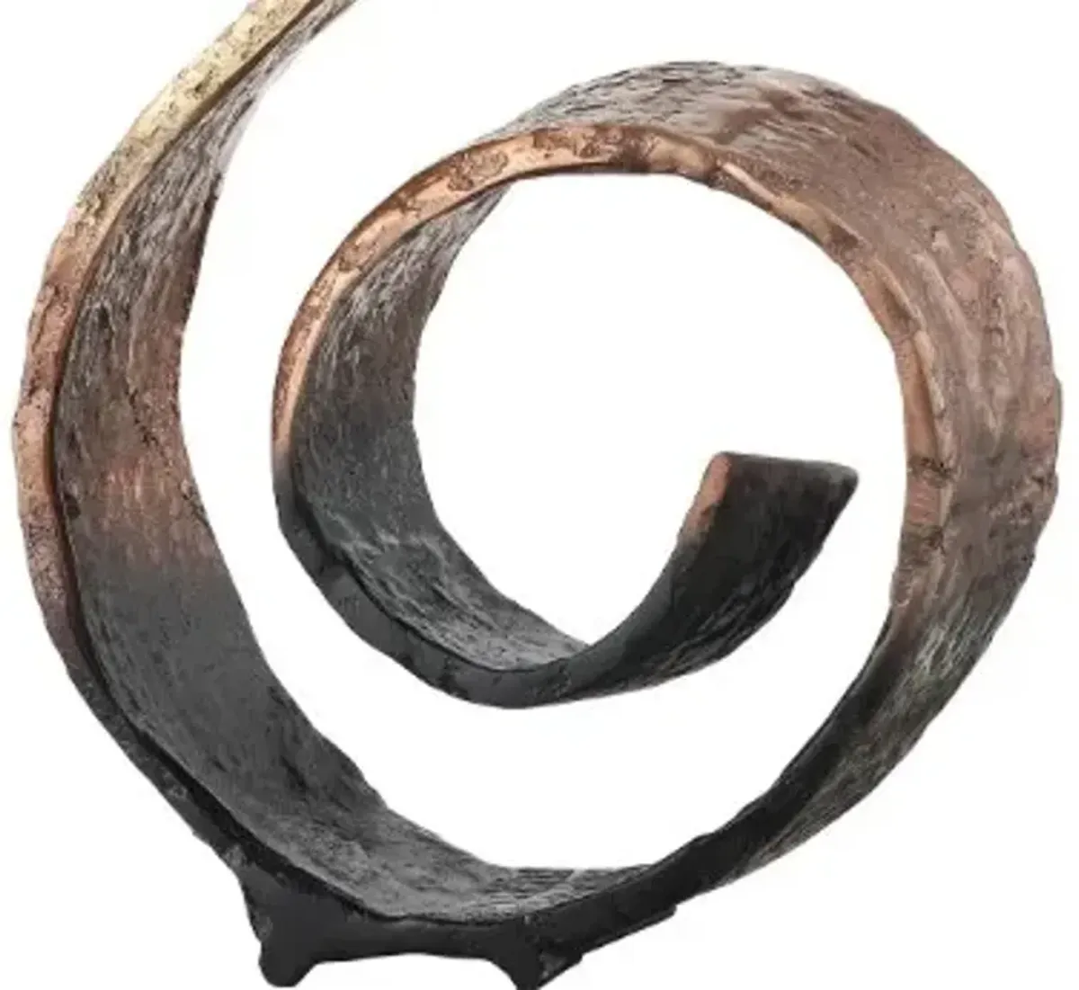 Crestview Collection Phoenix Black/Brown Medium Curled Sculpture