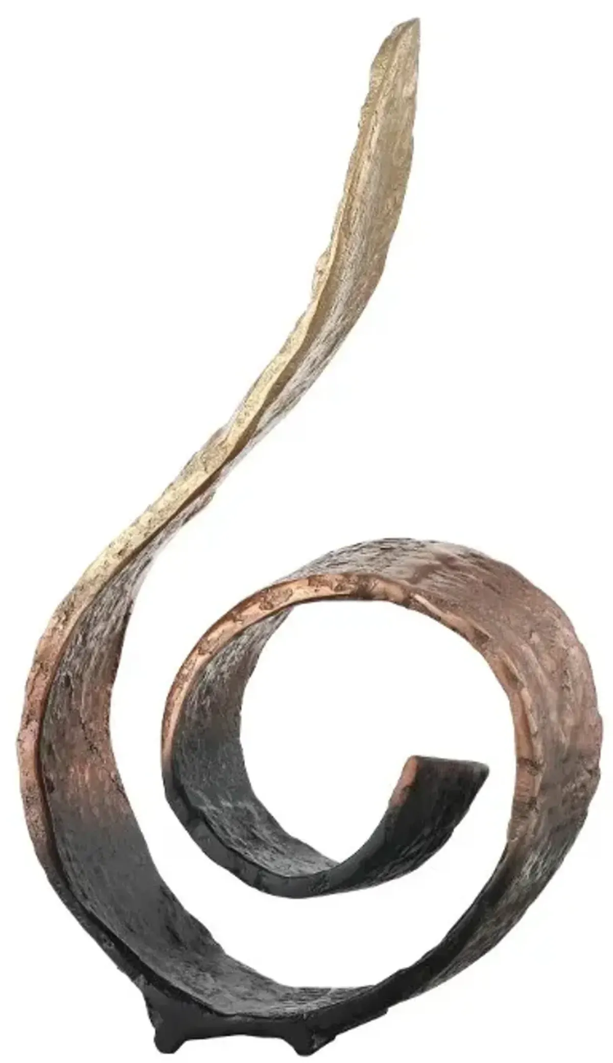 Crestview Collection Phoenix Black/Brown Medium Curled Sculpture