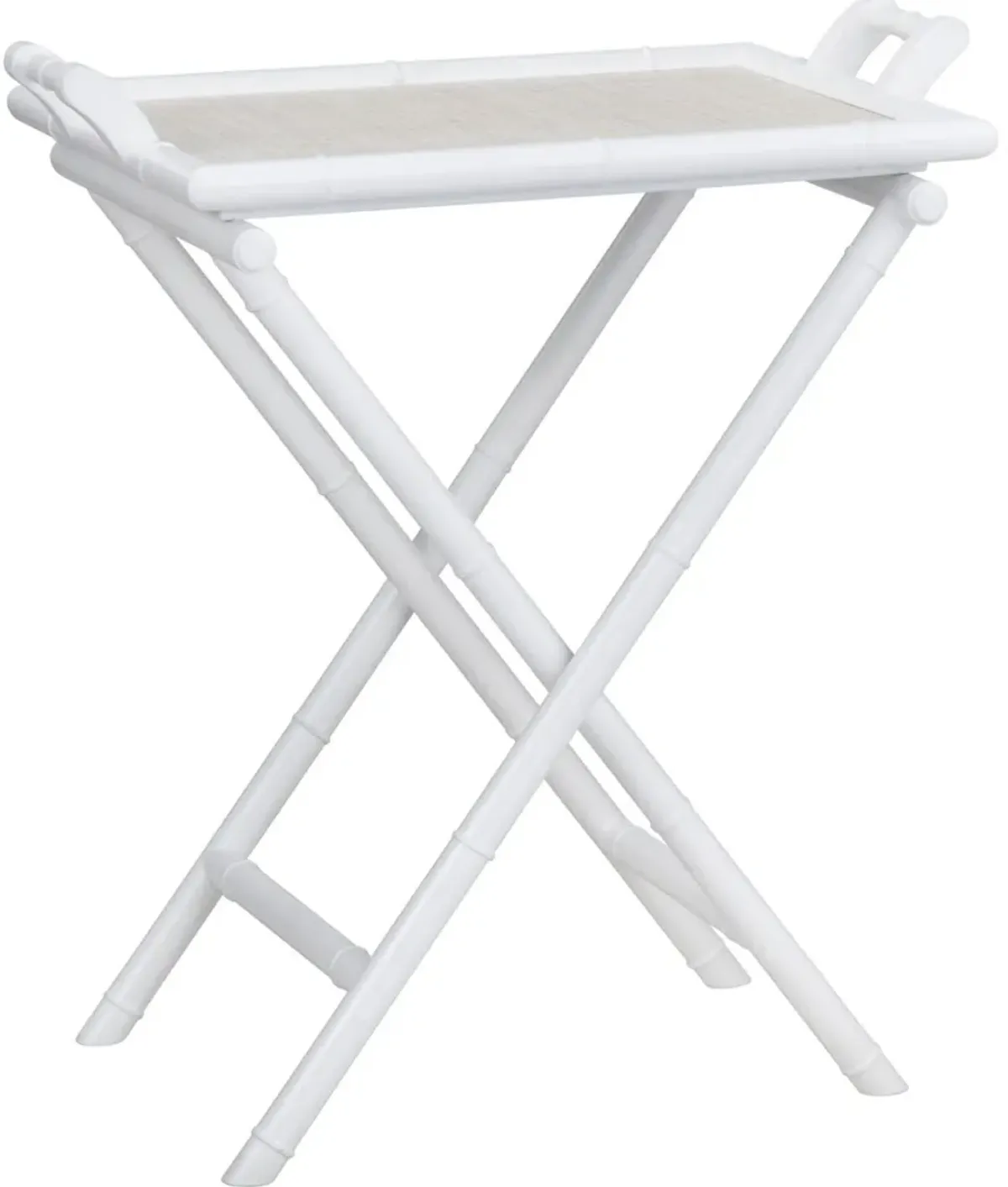 Crestview Collection Sandy Shores White Tray Table