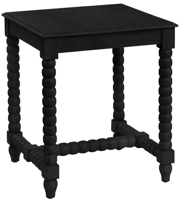 Crestview Collection Meridian Painted Black End Table