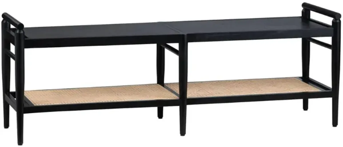 Crestview Collection Port Royal Black Bench