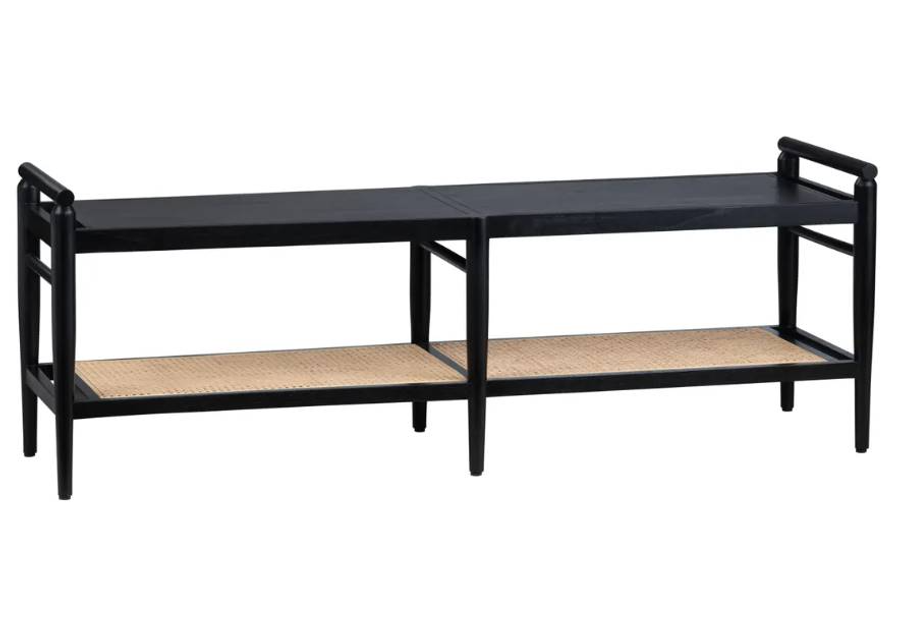 Crestview Collection Port Royal Black Bench