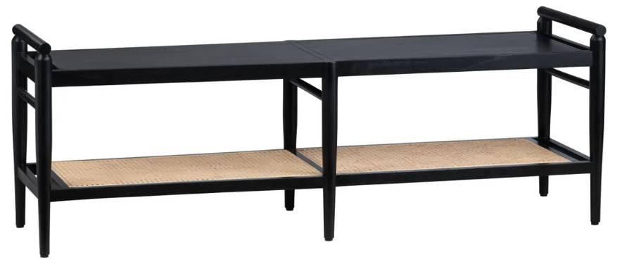 Crestview Collection Port Royal Black Bench